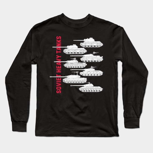 Soviet heavy tanks (Joseph Stalin Family of tanks) Long Sleeve T-Shirt by FAawRay